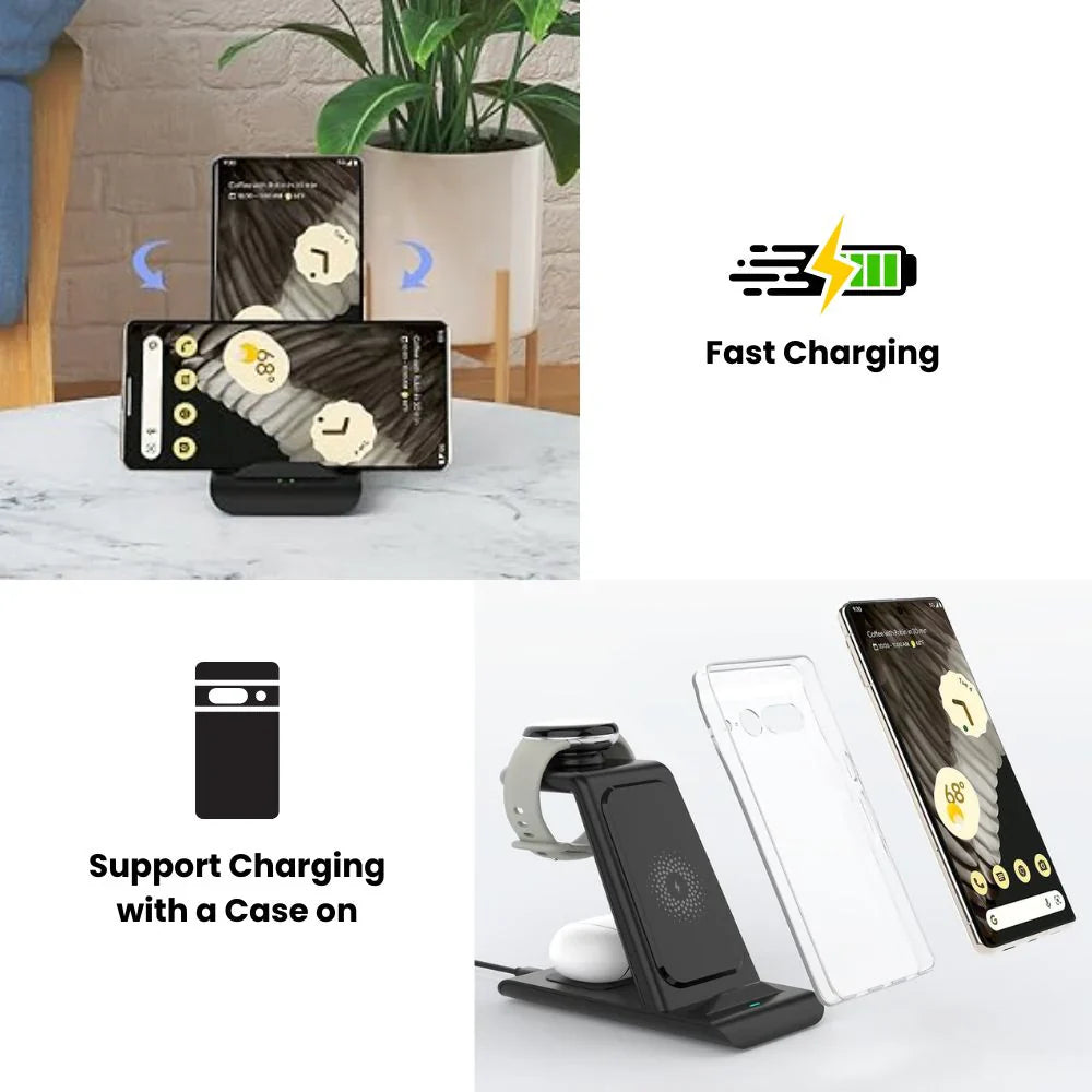 Wireless Charging Station 3-in-1