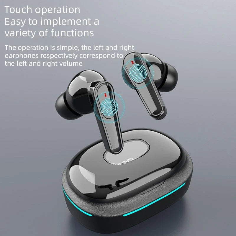 TWS Bluetooth Wireless Earbuds with Dual Mic ENC Noise Cancellation for Android & iPhone