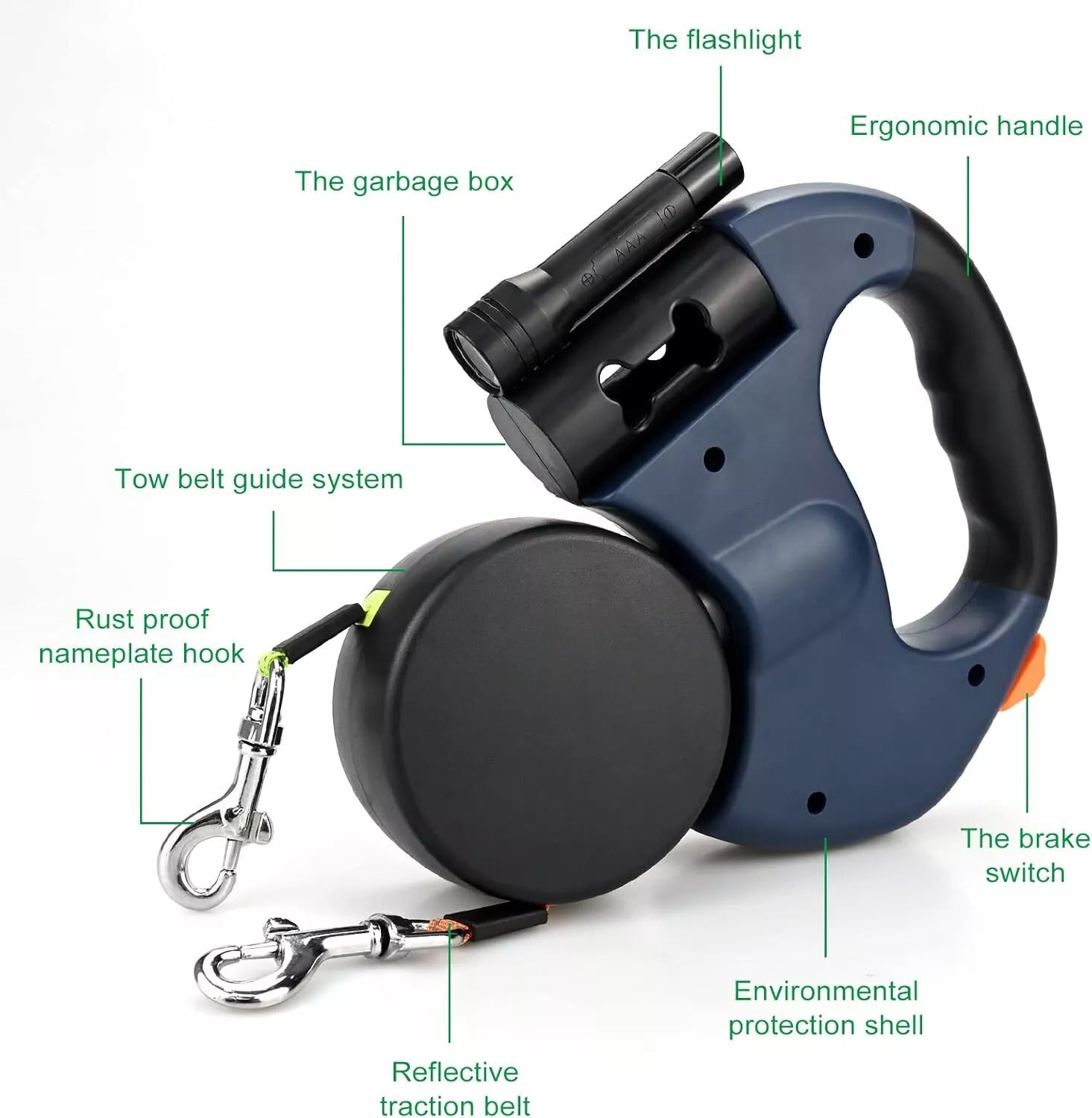 Retractable Dog Leash For Small Dogs Reflective Dual Pet Leash