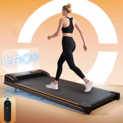 Folding Under Desk Walking Pad Treadmill With Adjustable Incline