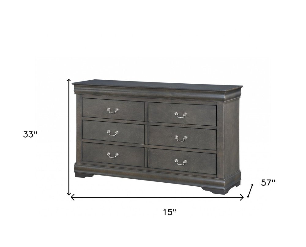 23" Off White Solid Wood Nine Drawer Double Dresser