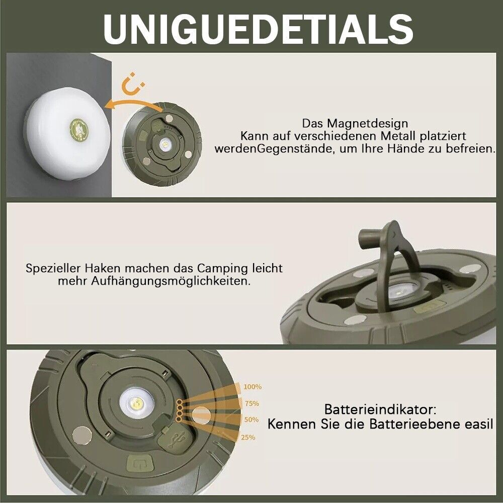 10M Outdoor Camping String Lights Festival Tent Light USB Charging Hanging Lamps