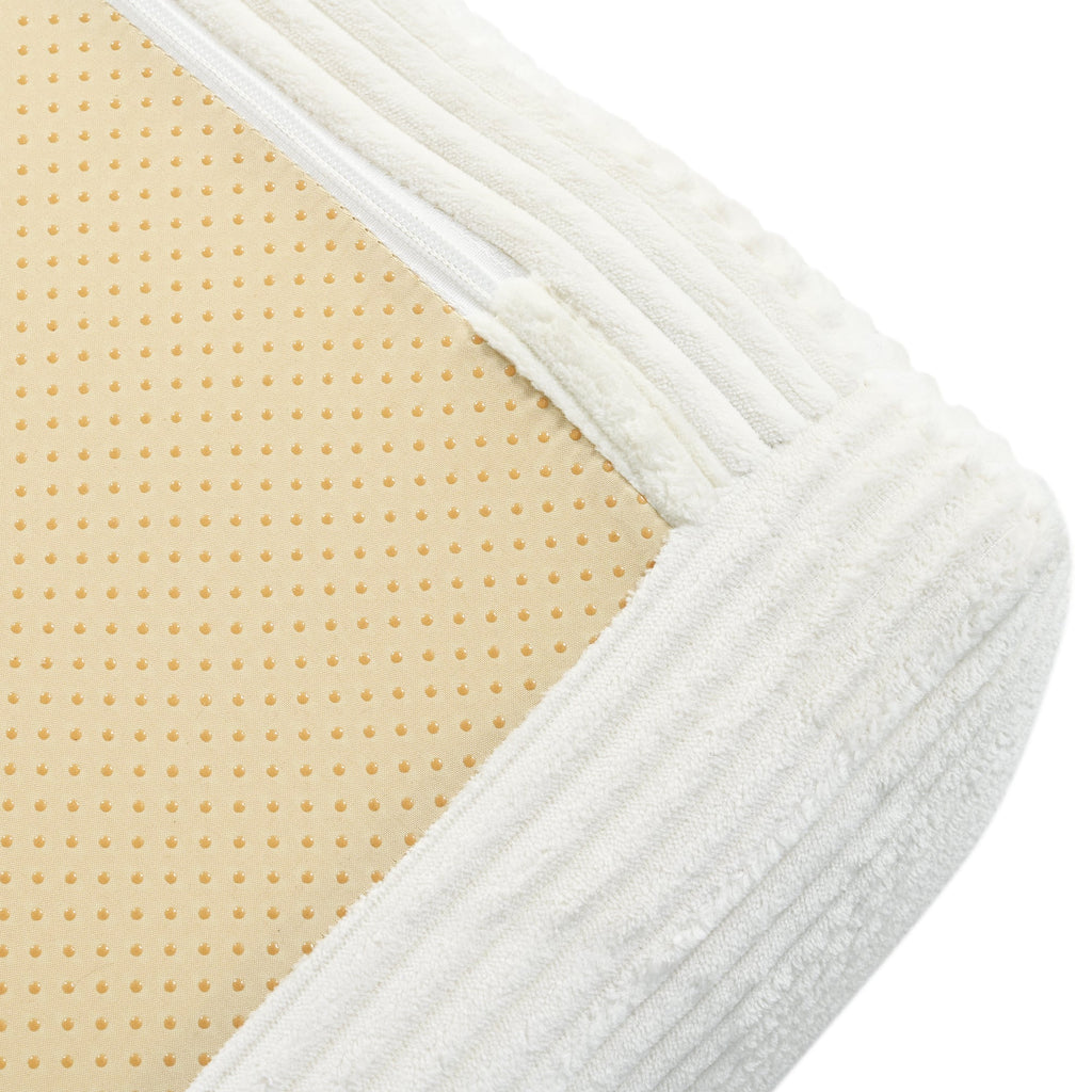 L-Shaped Modular Sofa Bed in Corduroy Fabric, Ideal for Living Rooms