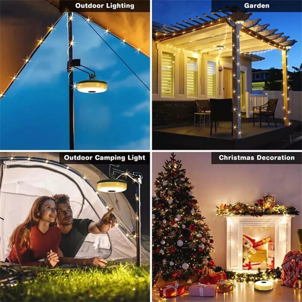 10M Outdoor Camping String Lights Festival Tent Light USB Charging Hanging Lamps
