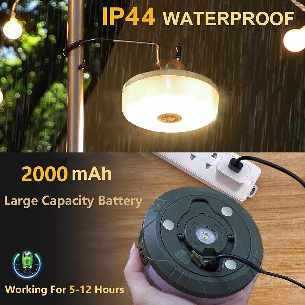 10M Outdoor Camping String Lights Festival Tent Light USB Charging Hanging Lamps
