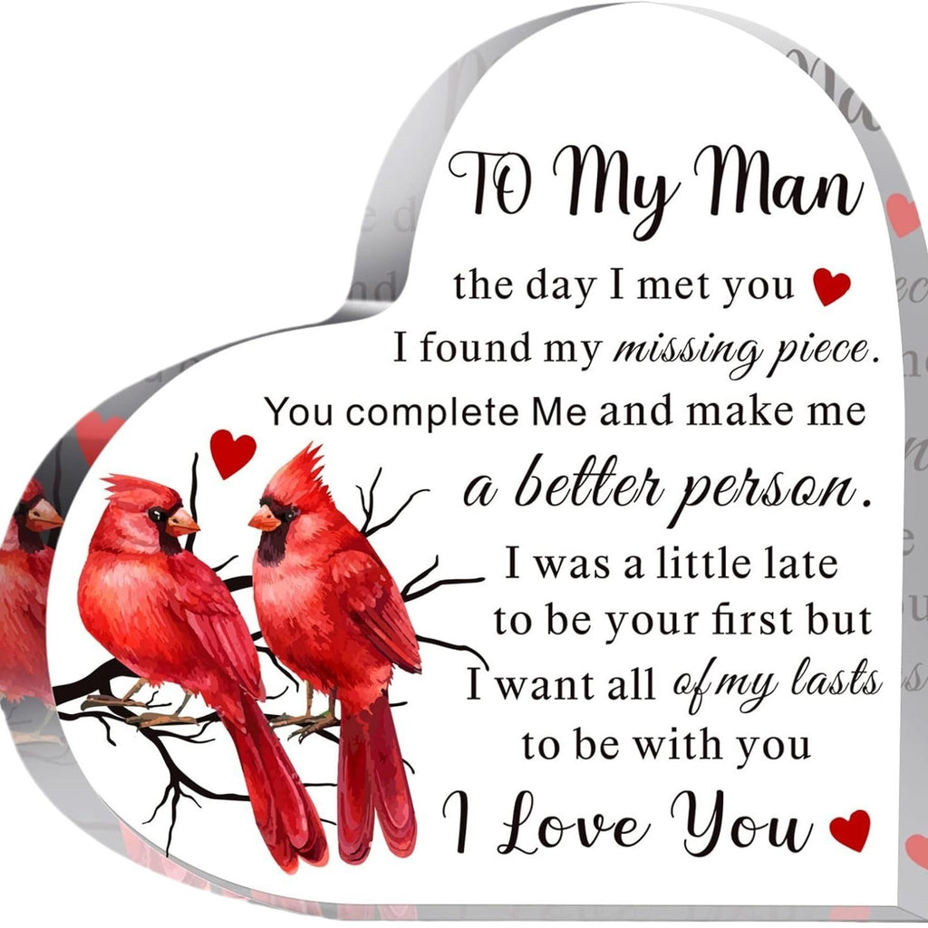 Heart Transparent Acrylic Mother's Day Father's Day Table Decorations Ornaments