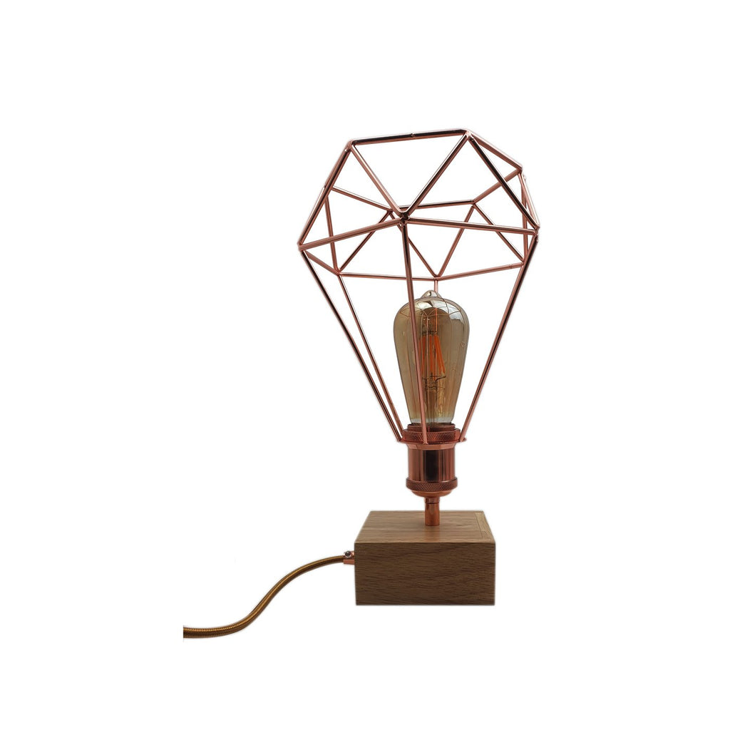 Industrial Bed Side Table Lamp Geometric wire cage Desk Lamp~2500
