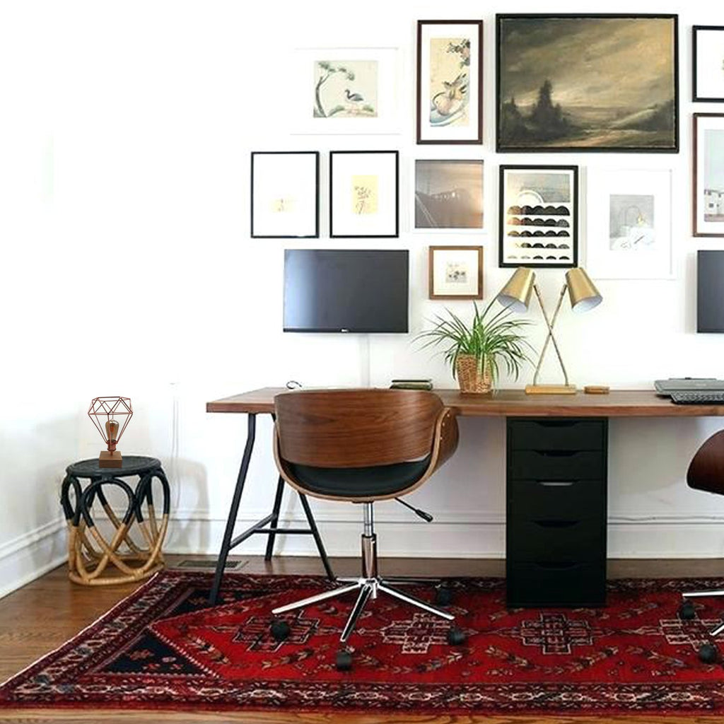 Industrial Bed Side Table Lamp Geometric wire cage Desk Lamp~2500