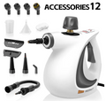 Pressurized Handheld Multi-Surface Natural Steam Cleaner with 12 pcs Accessories