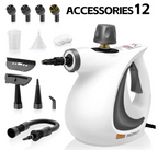 Pressurized Handheld Multi-Surface Natural Steam Cleaner with 12 pcs Accessories