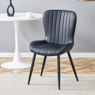 The Black Minimalist Ergonomic Dining Chair Comes In A Pack Of 4, With
