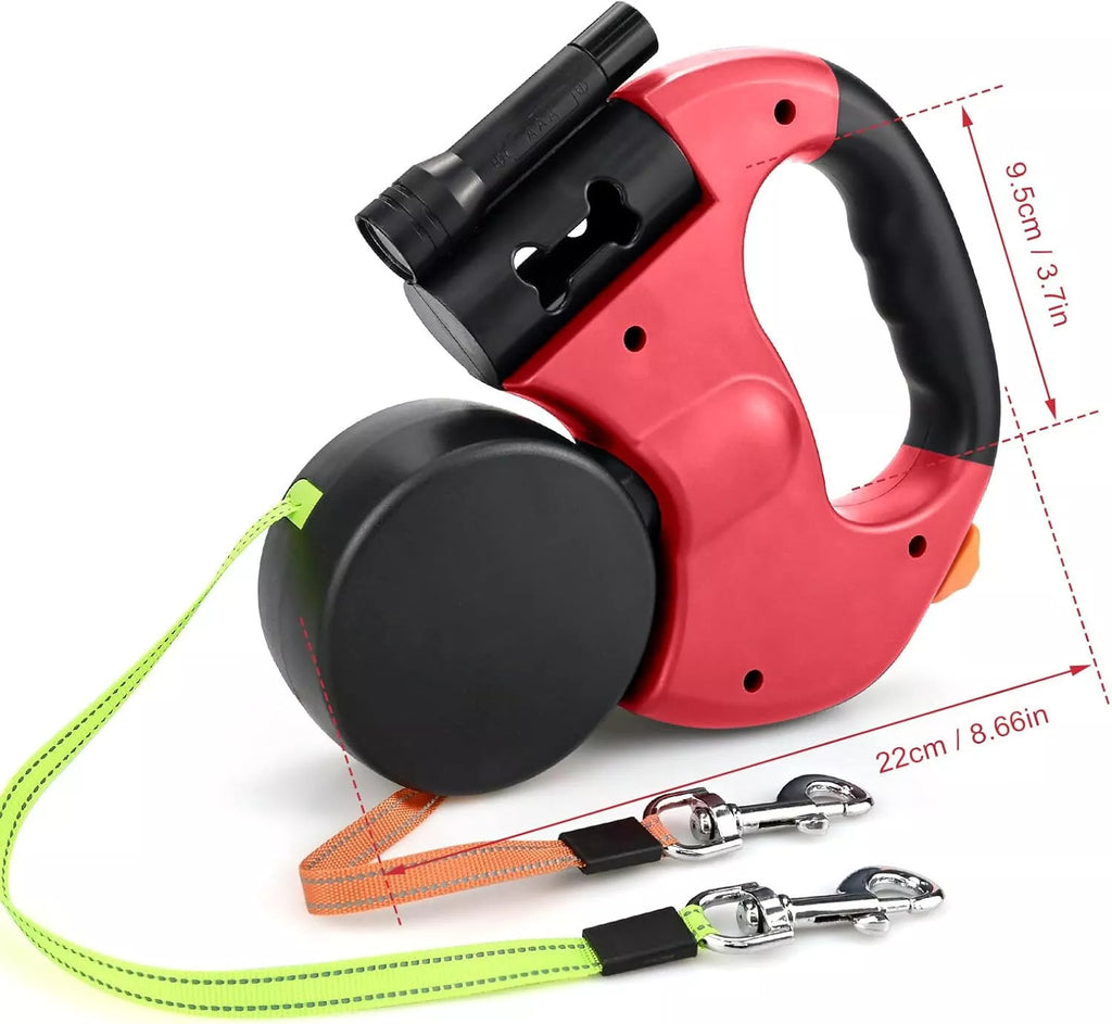 Retractable Dog Leash For Small Dogs Reflective Dual Pet Leash