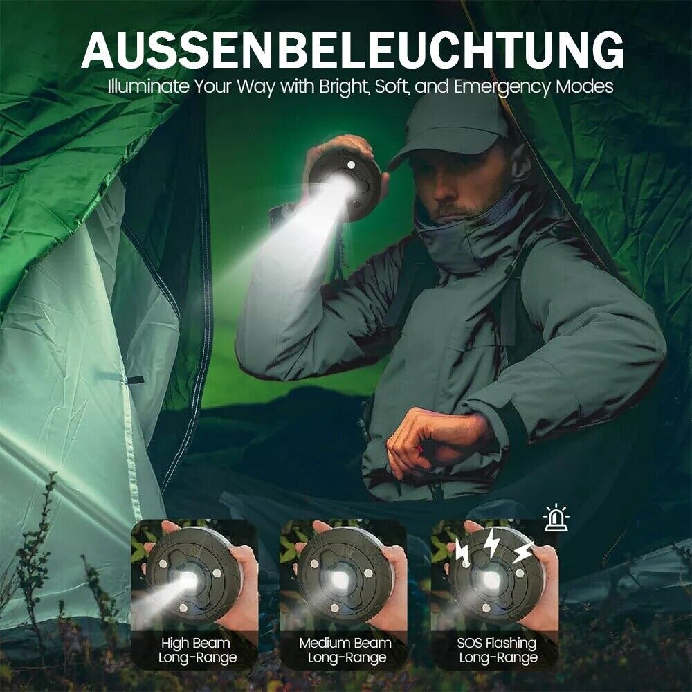 10M Outdoor Camping String Lights Festival Tent Light USB Charging Hanging Lamps