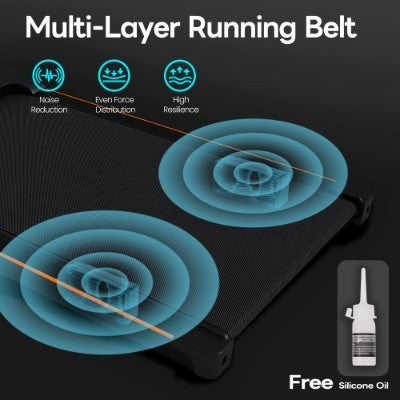 Folding Under Desk Walking Pad Treadmill With Adjustable Incline